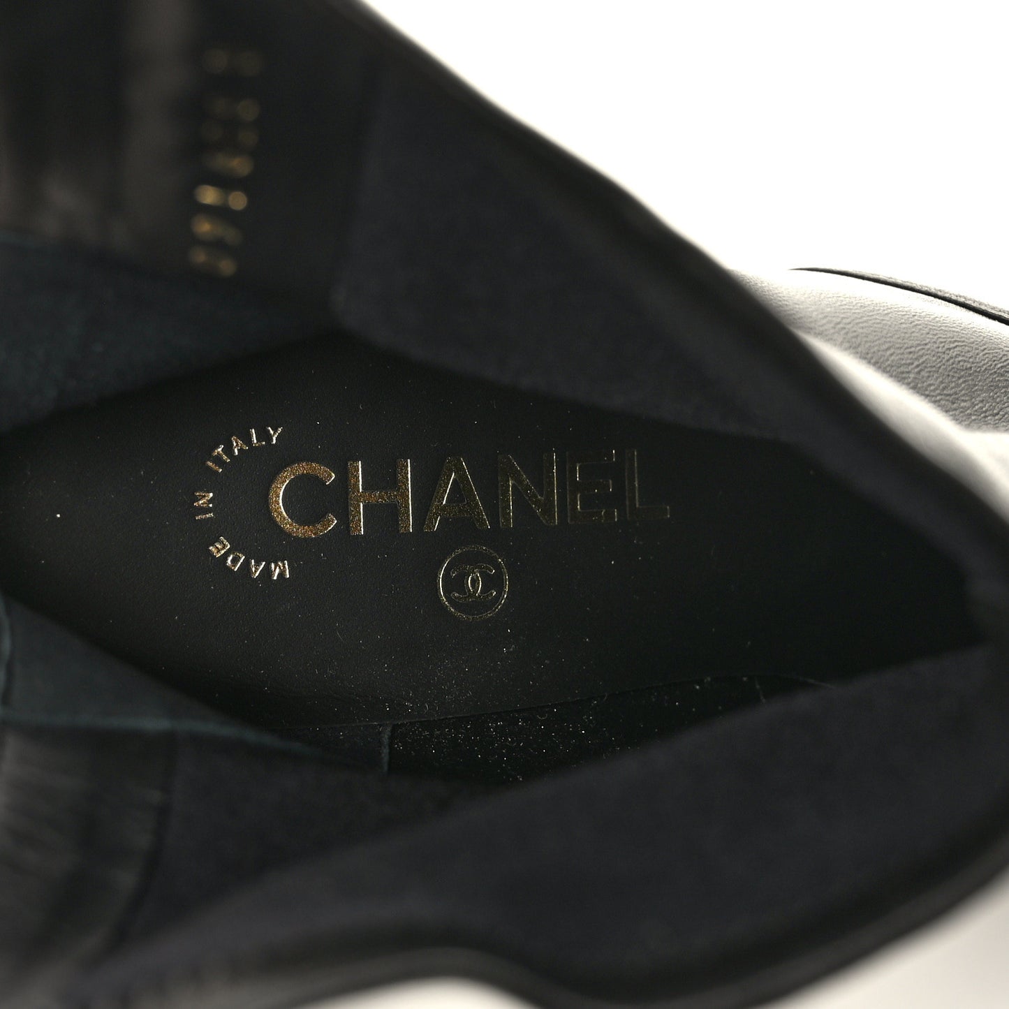 Lambskin Logo Ankle Boots 39.5 Black