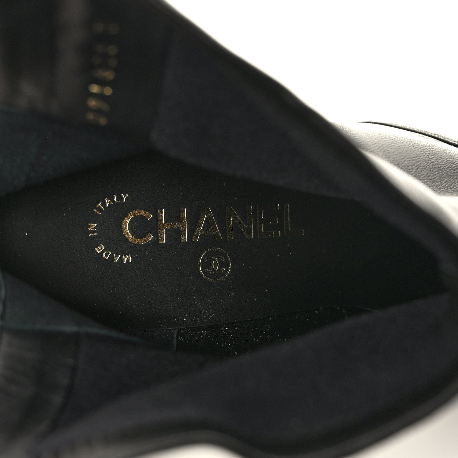 Chanel Lambskin Logo Ankle Boots 39.5 Black 7 of 8