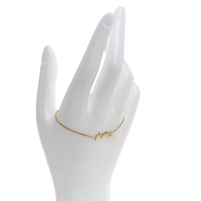 Saint Laurent Brass Monogram Charm Bracelet 2 of 5