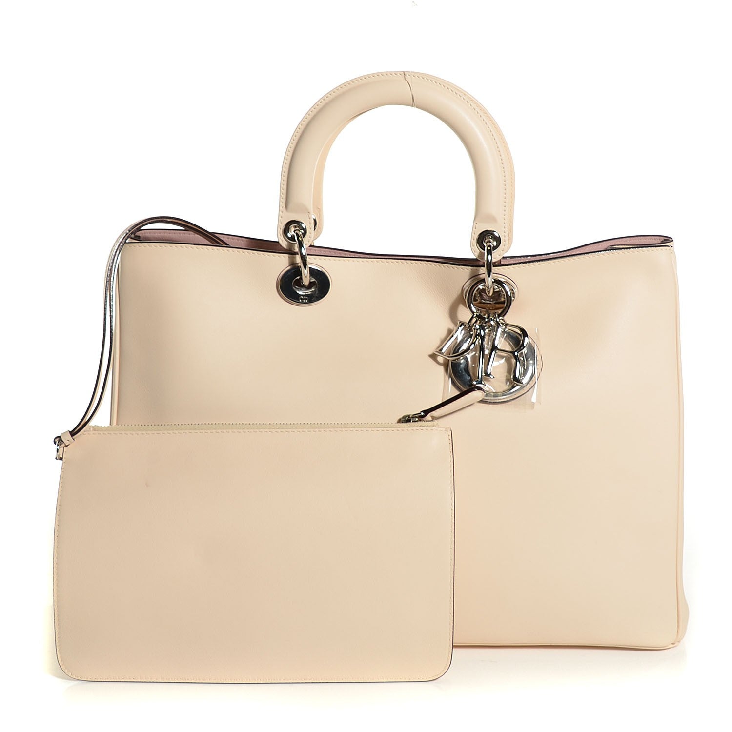 Christian Dior Smooth Calfskin Large Diorissimo Tote Beige 4 of 9
