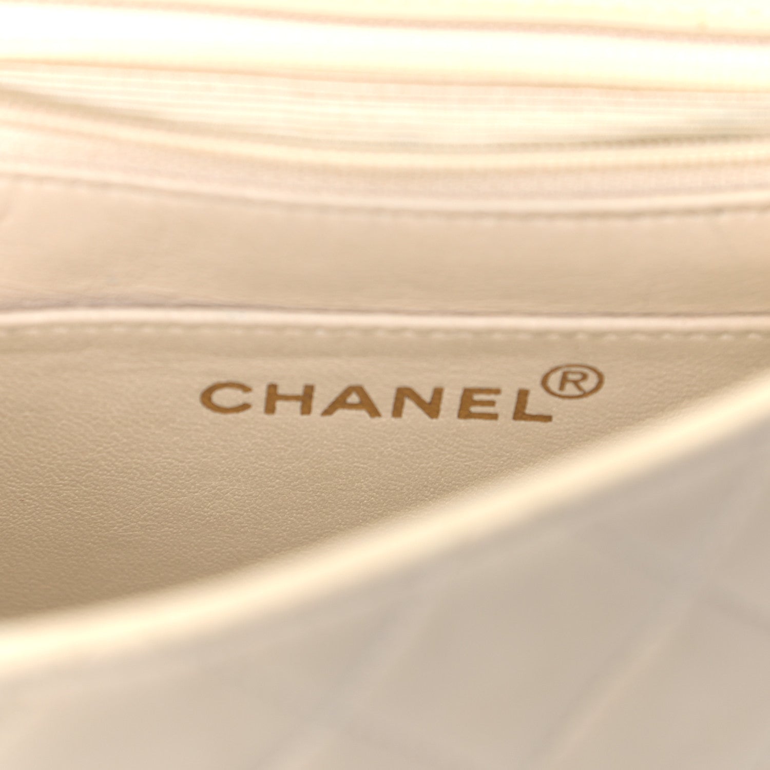 Chanel Lambskin Quilted Mini Square Flap Beige 5 of 5