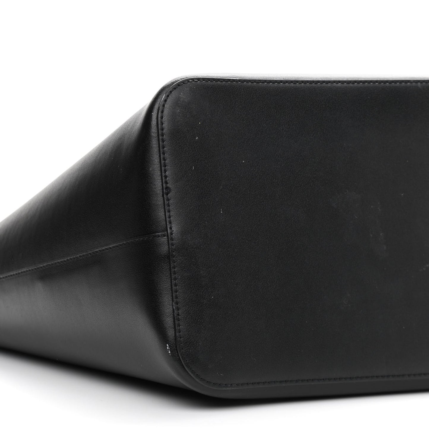 Smooth Calfskin Logo Tote Black