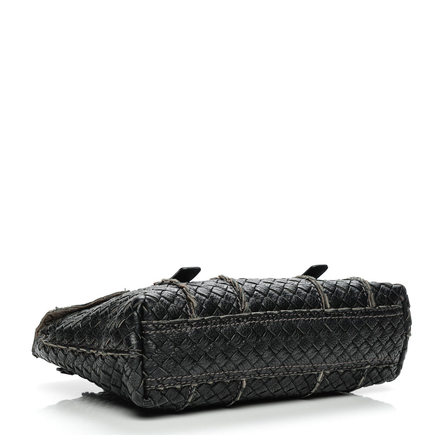 Cervo Intrecciato Satchel Nero Black