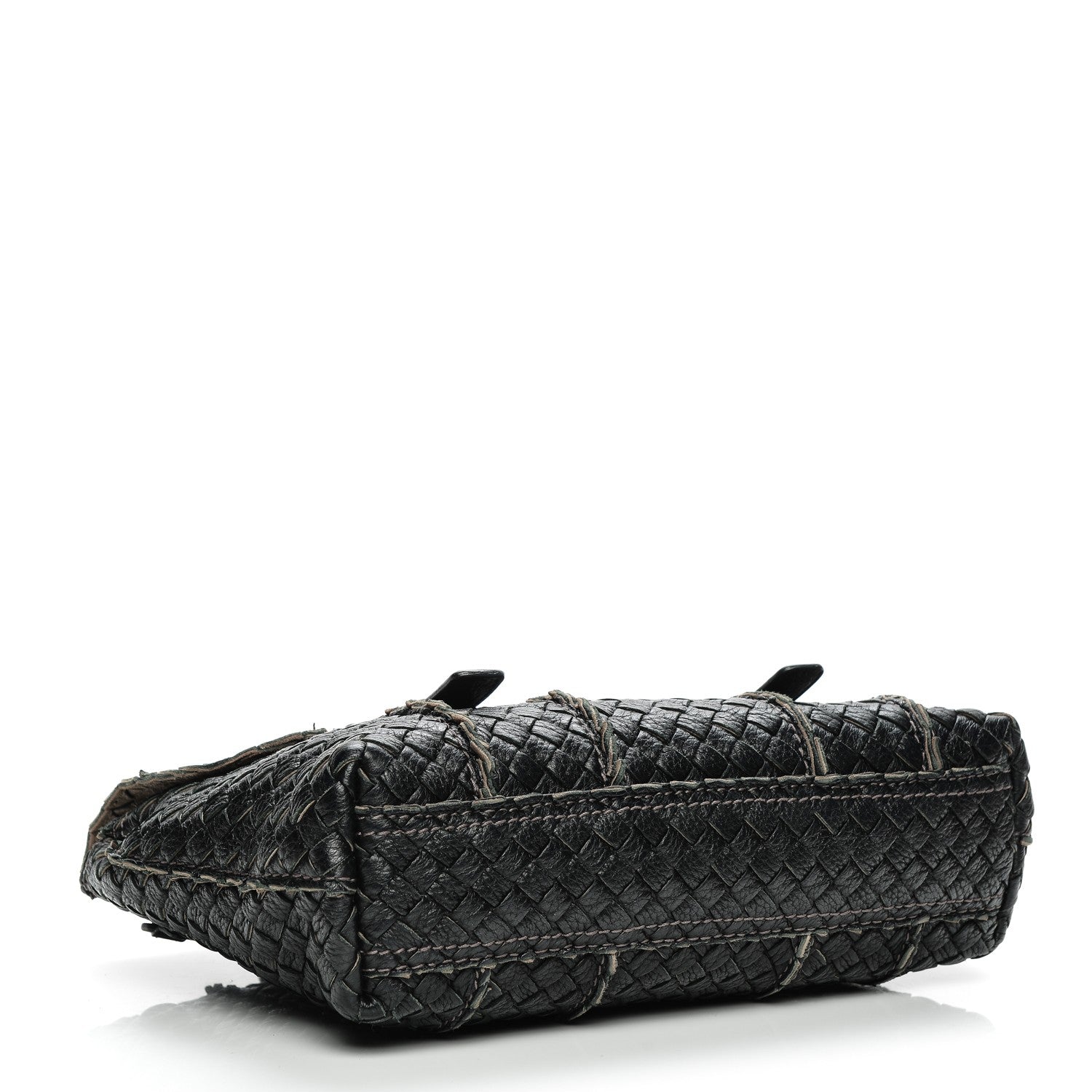 Bottega Veneta Cervo Intrecciato Satchel Nero Black 4 of 7