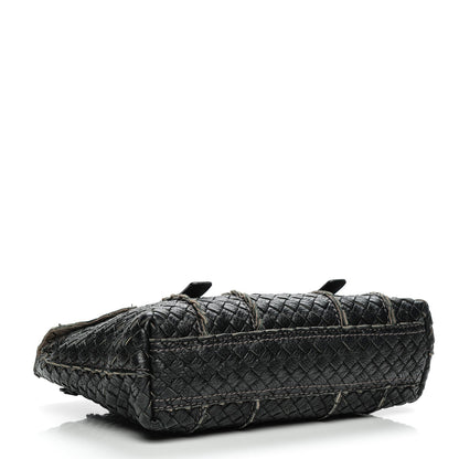 Bottega Veneta Cervo Intrecciato Satchel Nero Black 4 of 7