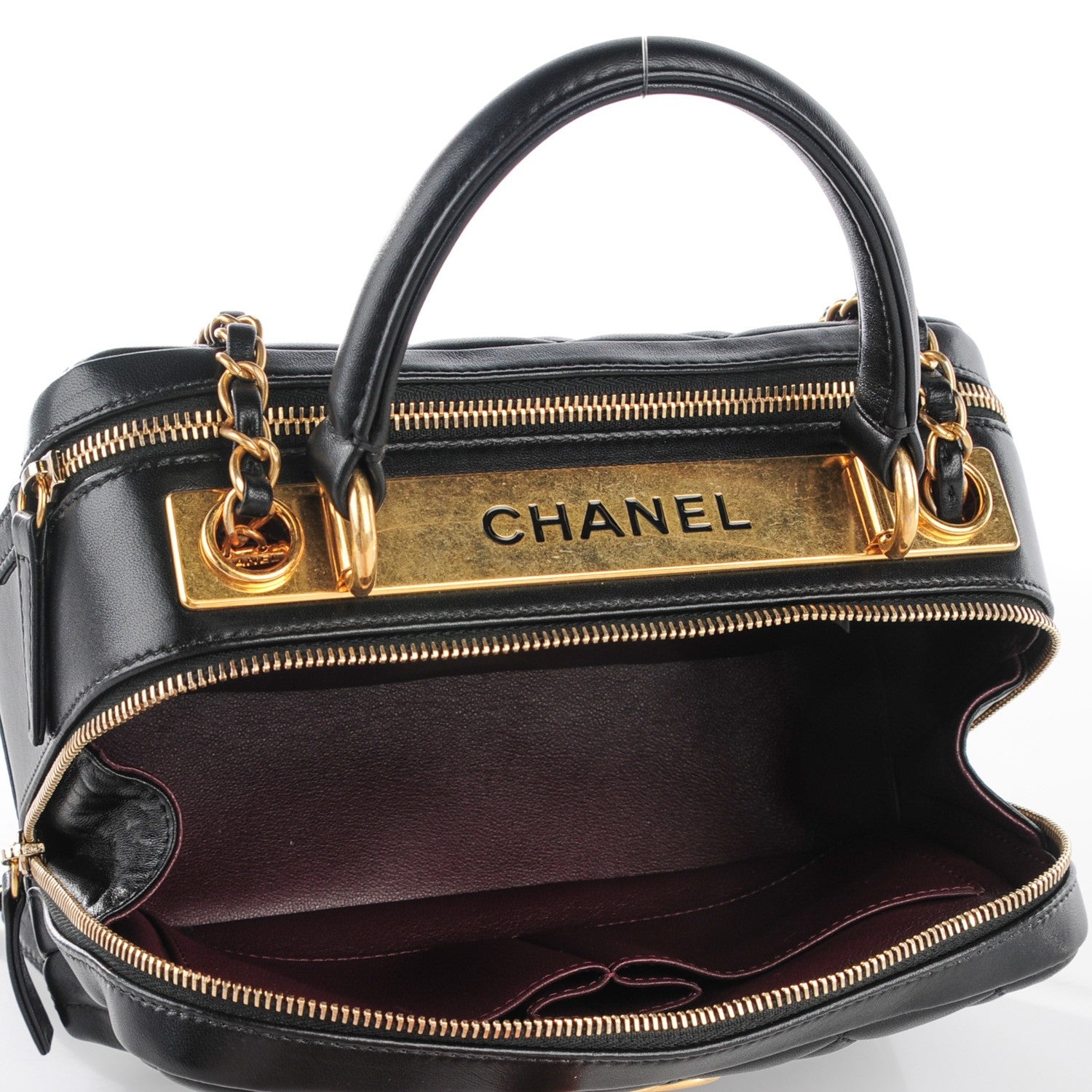 Chanel Lambskin Quilted Medium Trendy CC Bowling Bag Black 5 of 7