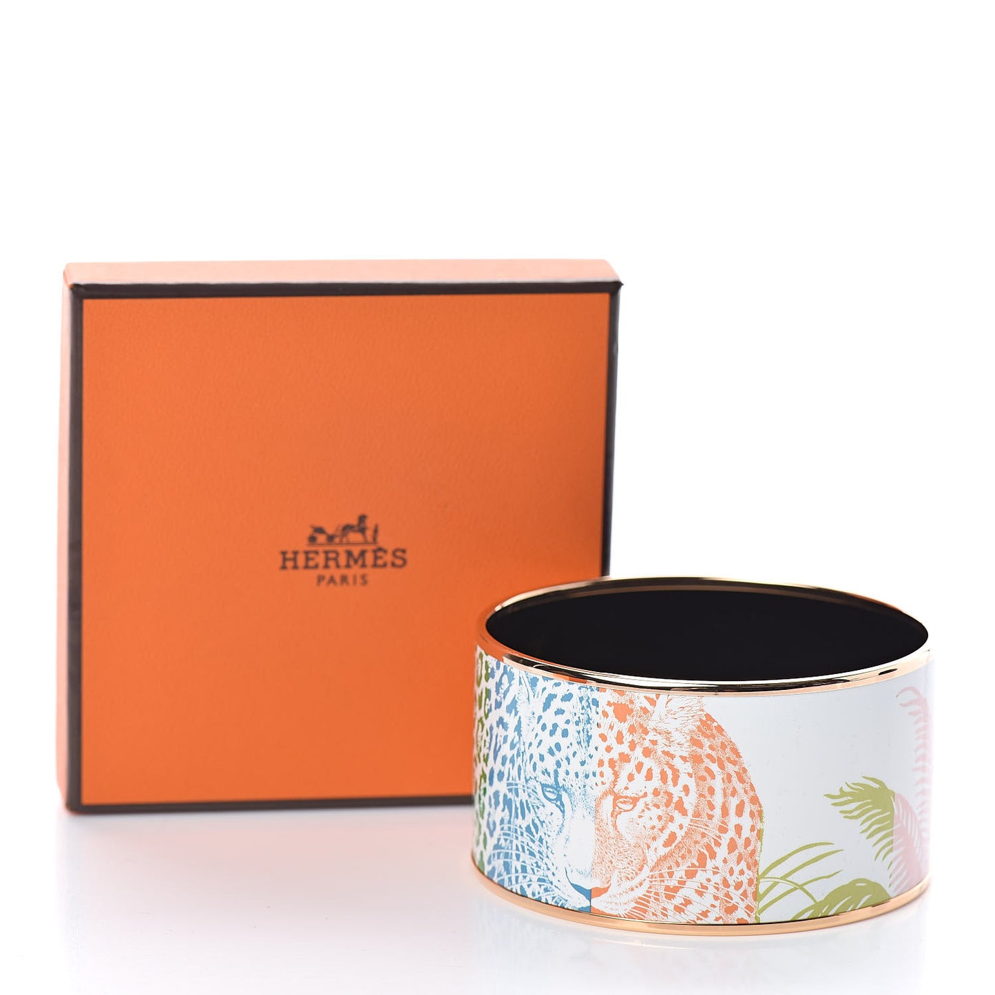 Enamel Printed Jungle Love Rainbow Extra Wide Bracelet 70 Cassatta