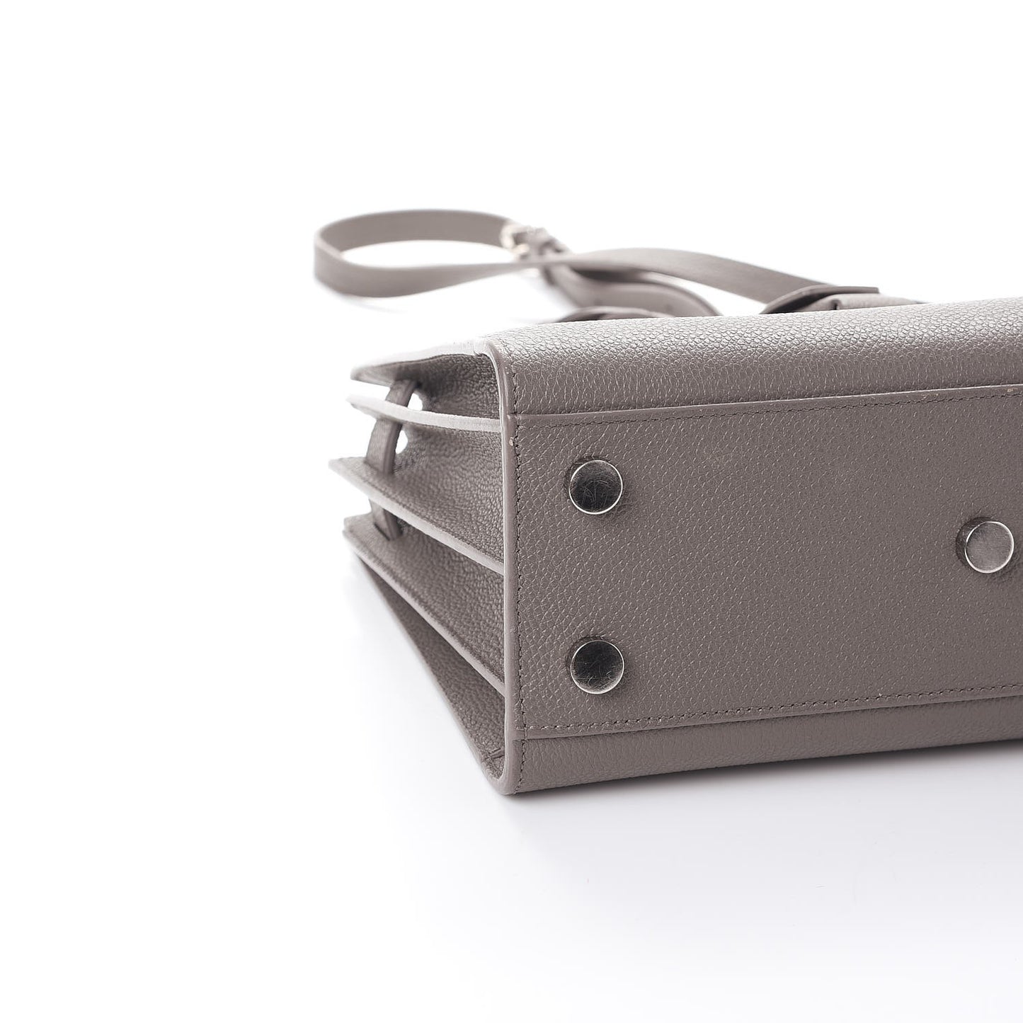 Grained Calfskin Nano Sac De Jour Fog