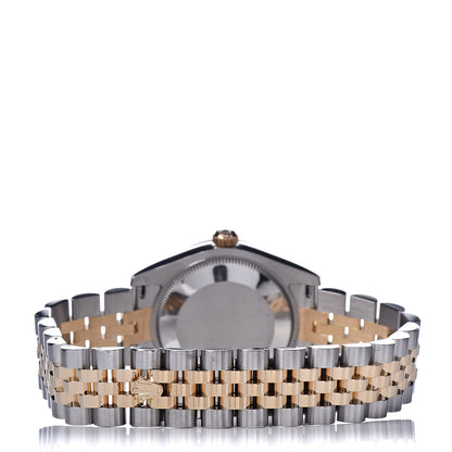 Rolex Stainless Steel 18K Yellow Gold Diamond 31mm Oyster Perpetual Datejust Watch Silver Roman 178343 4 of 7