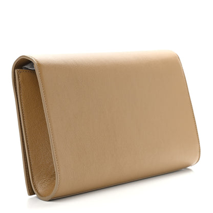 Saint Laurent Calfskin Large Belle De Jour Clutch Beige 3 of 9