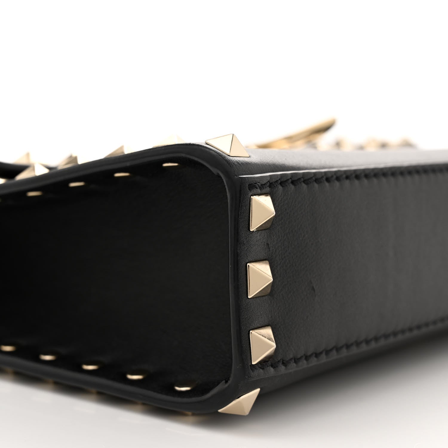 Valentino Garavani Vitello Medium Rockstud Flip Lock Crossbody Bag Black 8 of 9