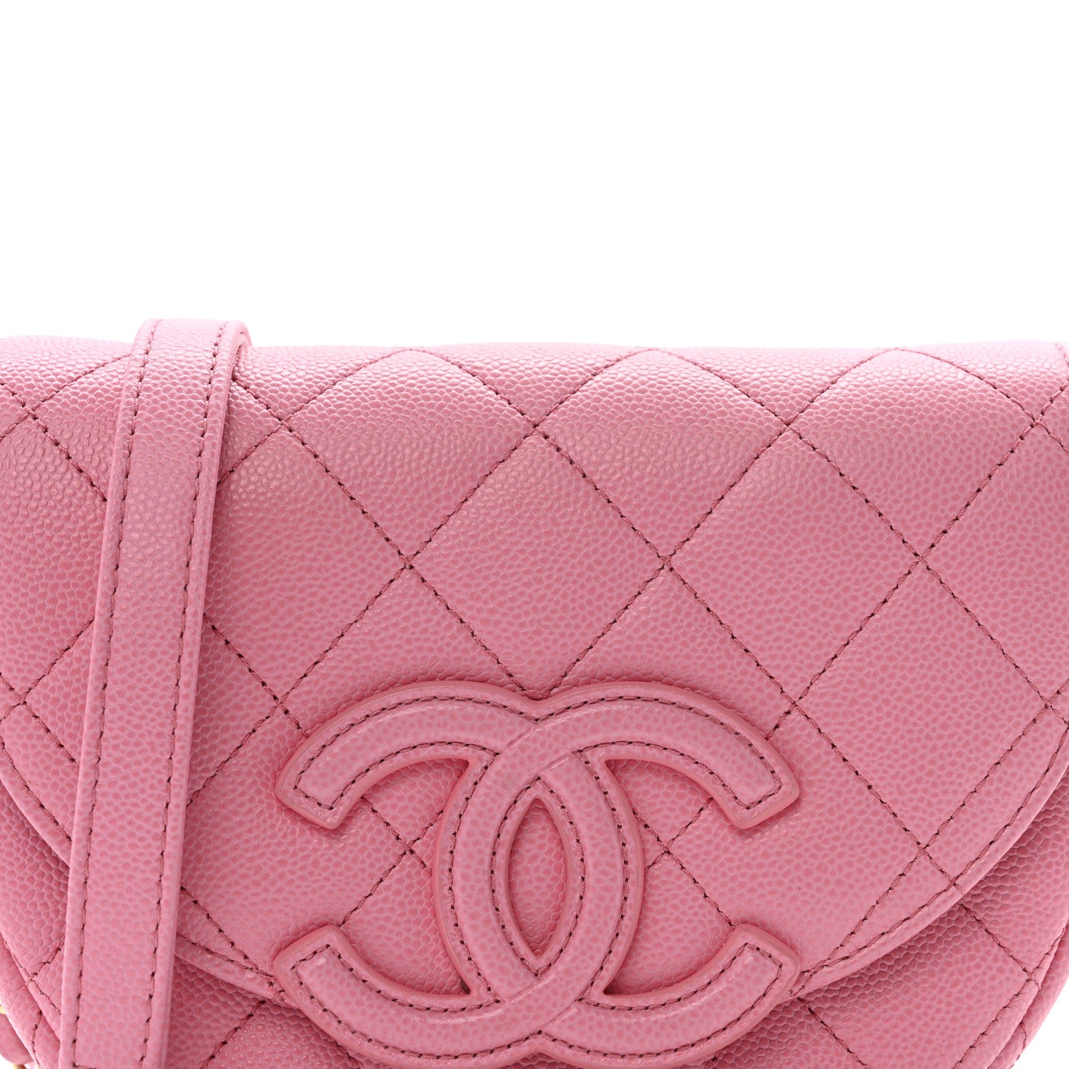 Chanel Caviar Quilted Mini Messenger Flap Light Pink 8 of 13