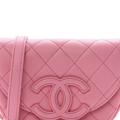 Chanel Caviar Quilted Mini Messenger Flap Light Pink 8 of 13