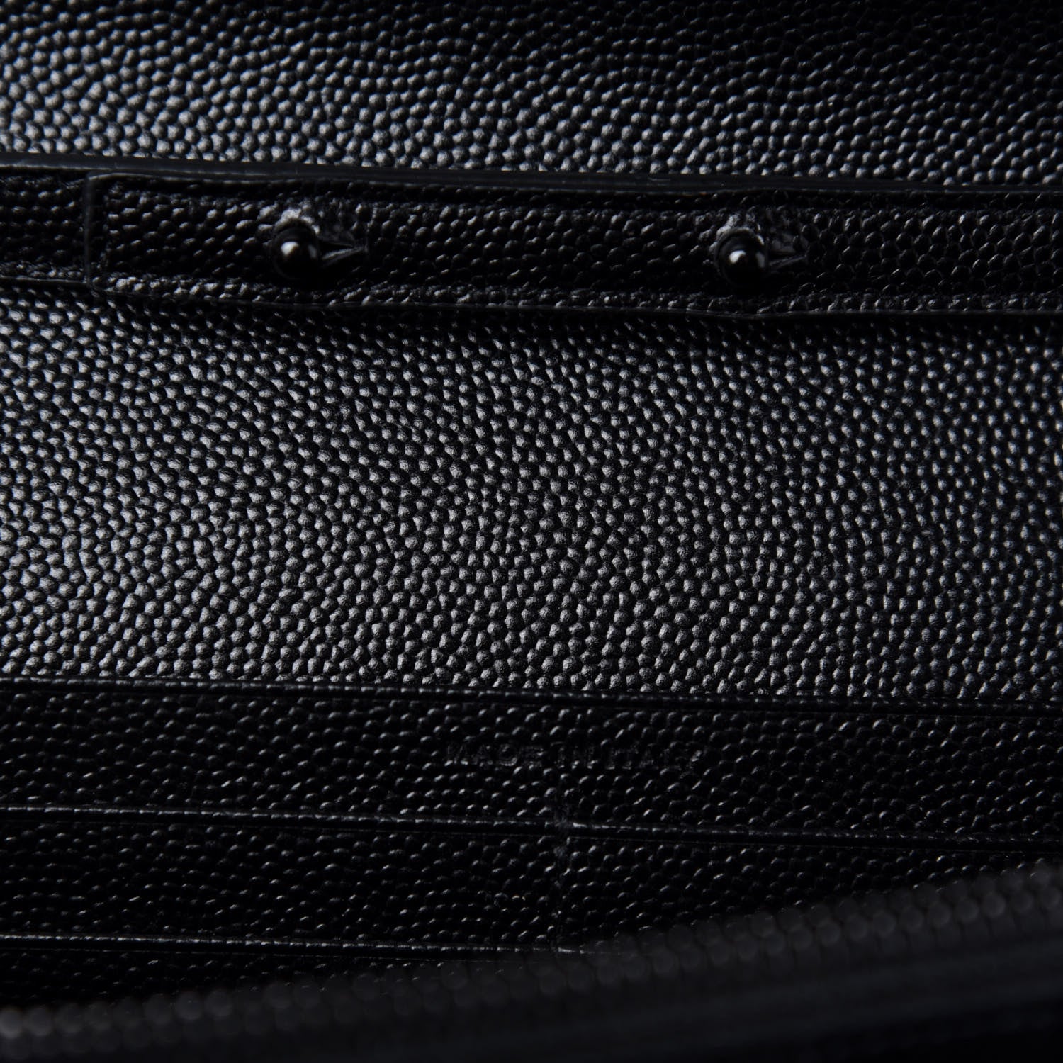 Saint Laurent Grain De Poudre Matelasse Chevron Monogram Chain Wallet Black White 9 of 11