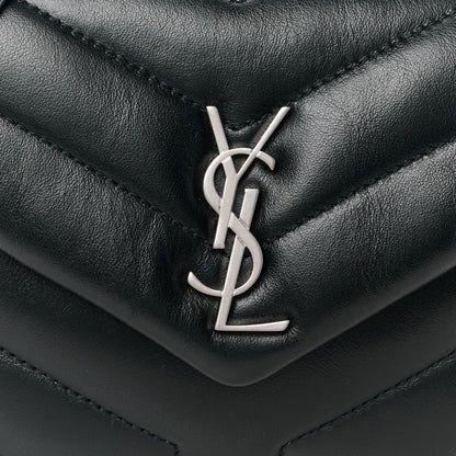 Saint Laurent Calfskin Y Quilted Monogram Toy Loulou Crossbody Bag Black 9 of 11
