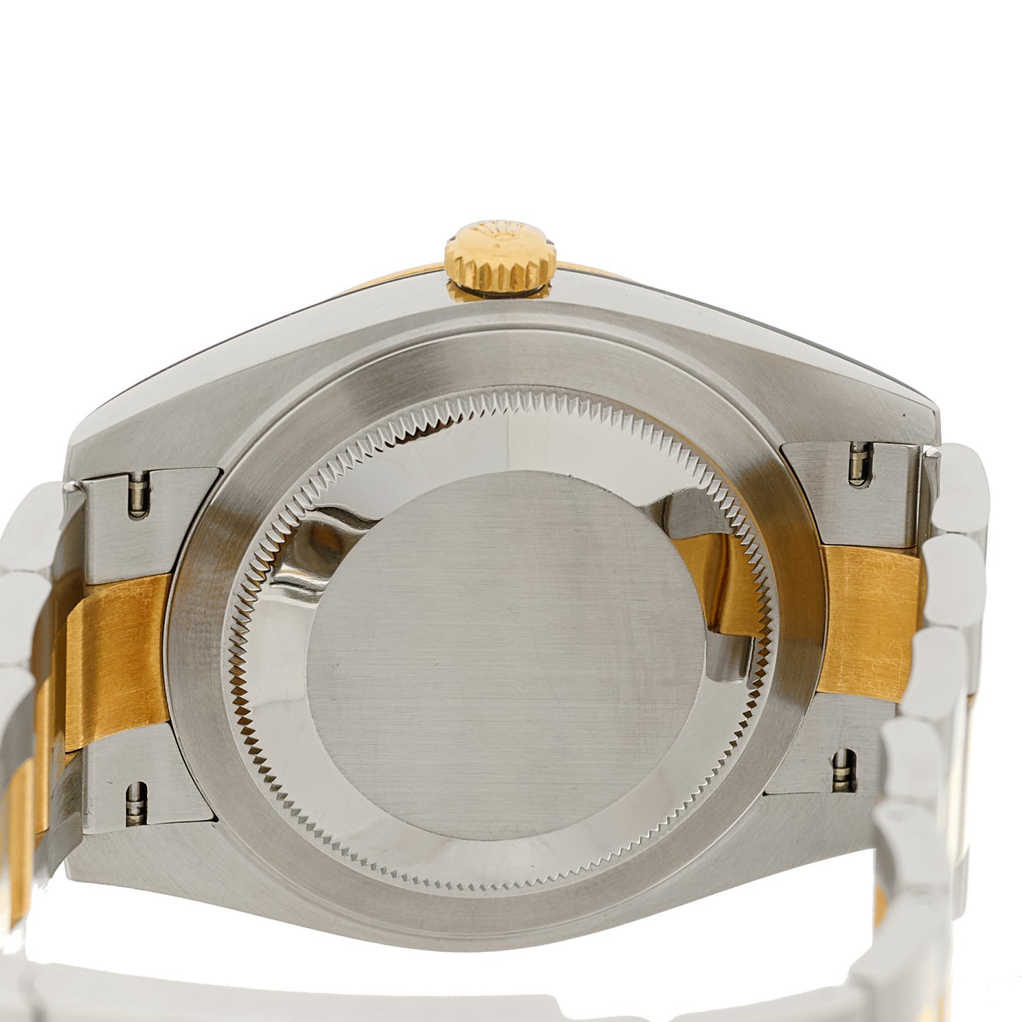 Stainless Steel 18K Yellow Gold 41mm Oyster Perpetual Datejust Watch Black 126303