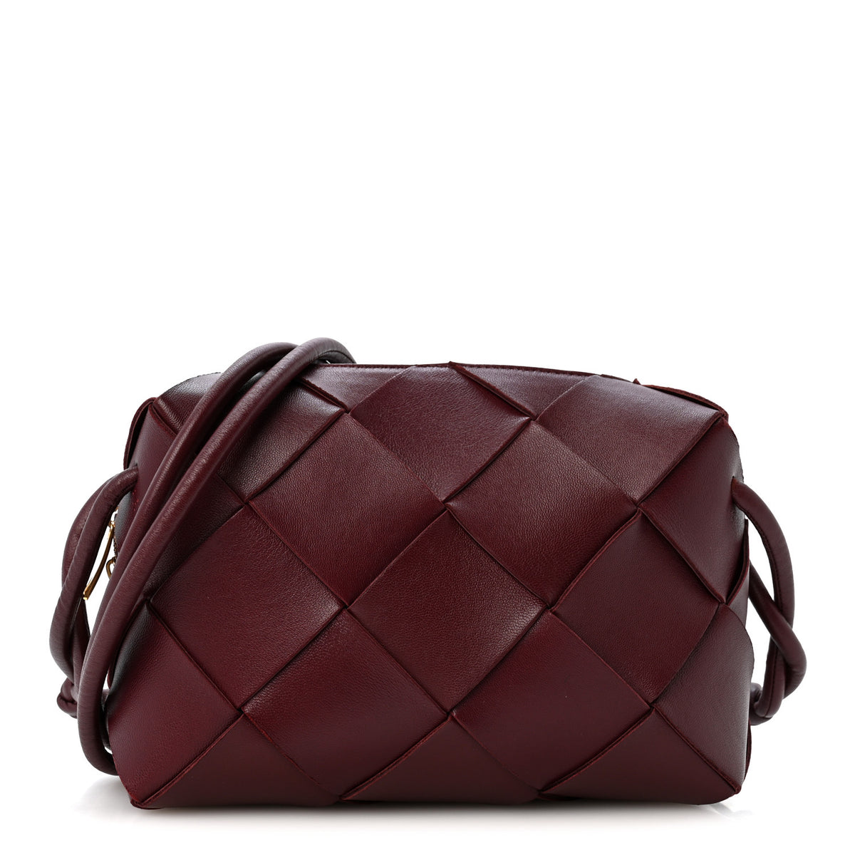 Bottega Veneta Lambskin Maxi Intrecciato Small Cassette Camera Bag Barolo 1 of 13
