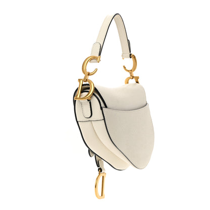 Christian Dior Grained Calfskin Mini Saddle Bag White 2 of 12