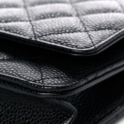 Chanel Caviar Quilted Wallet On Chain WOC Black 11 of 14