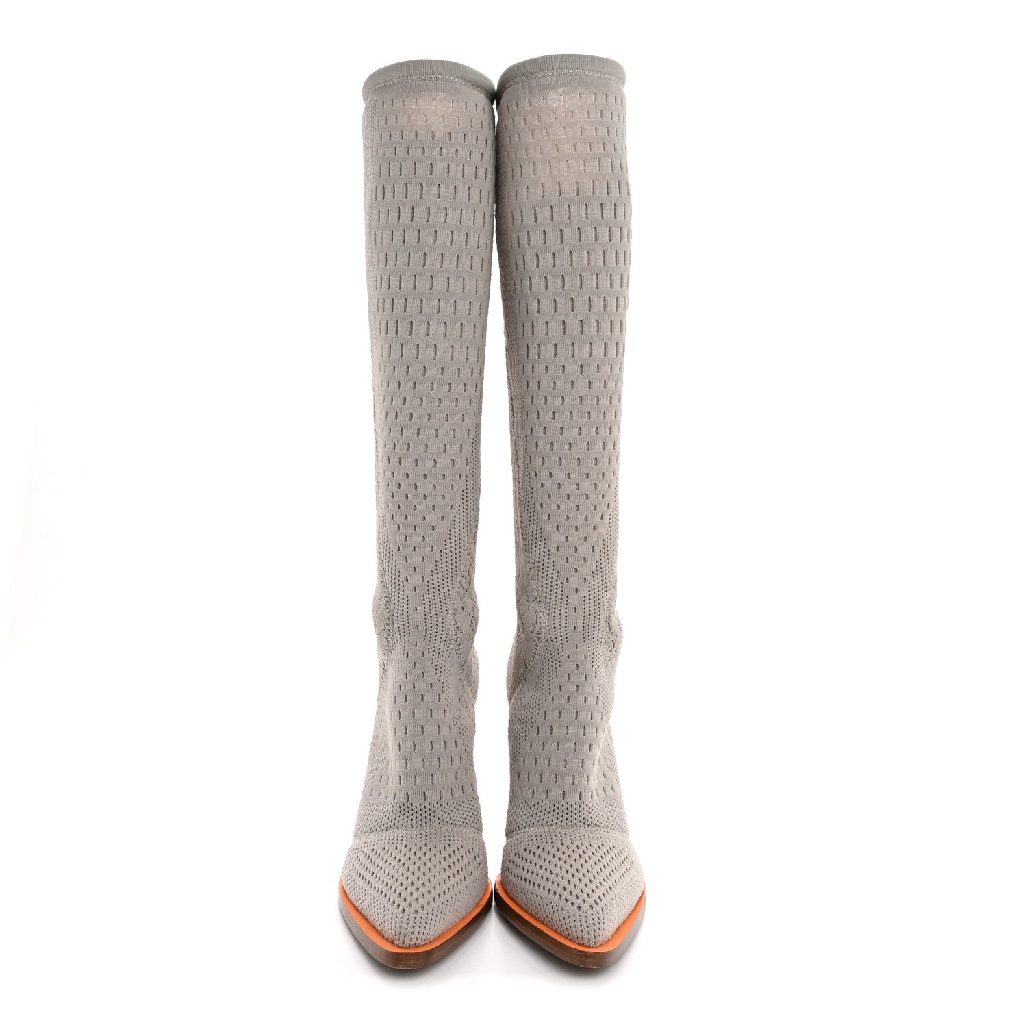 Fendi Technical 3D Mesh FFrame Tall Boots 37 Folk 2 of 13