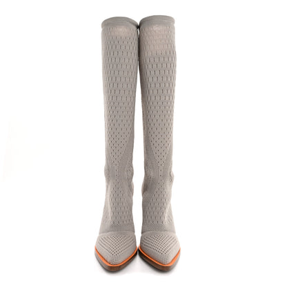 Fendi Technical 3D Mesh FFrame Tall Boots 37 Folk 2 of 13