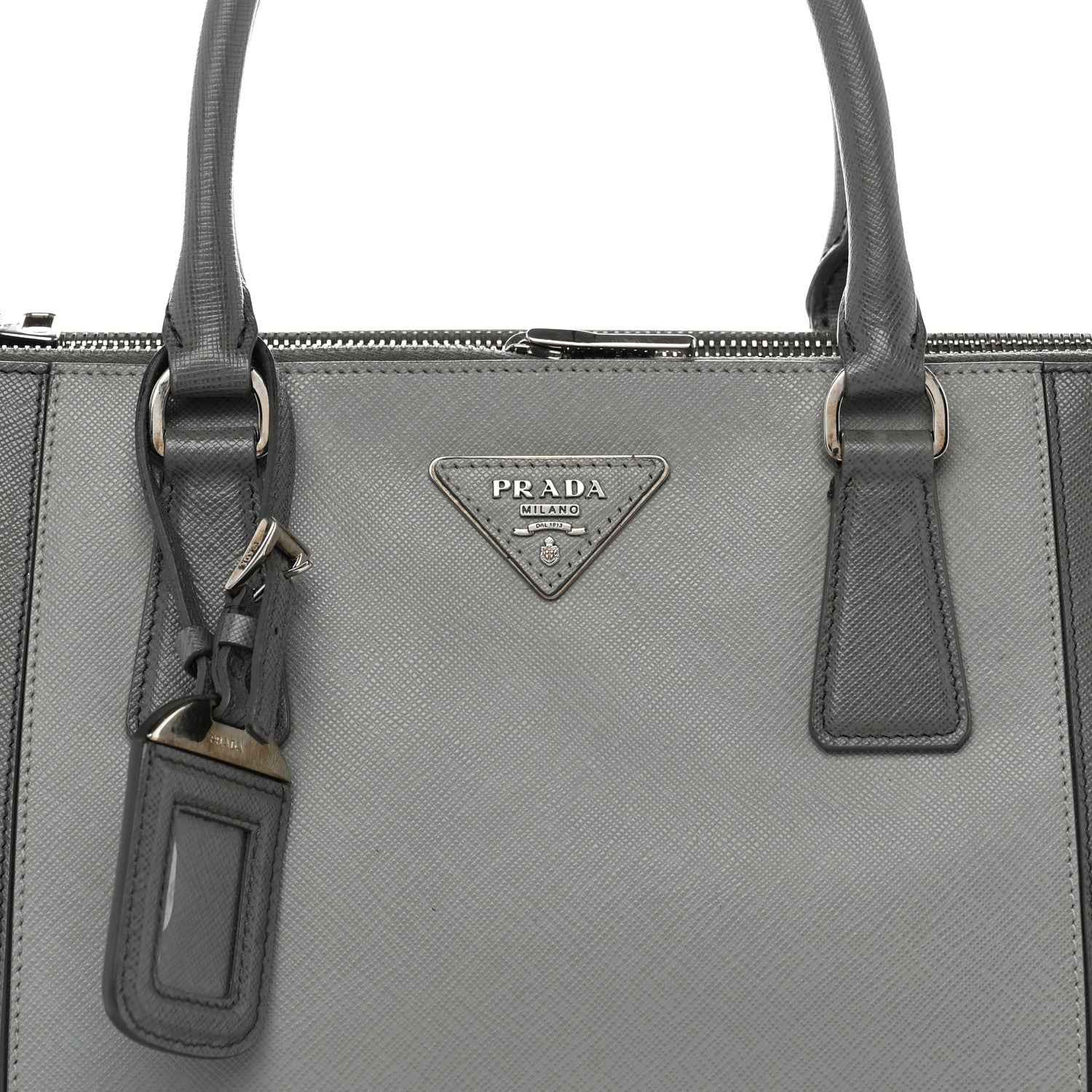 Prada Saffiano Lux Colorblock Medium Galleria Double Zip Tote Marmo Nube 8 of 15