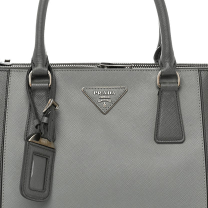 Prada Saffiano Lux Colorblock Medium Galleria Double Zip Tote Marmo Nube 8 of 15