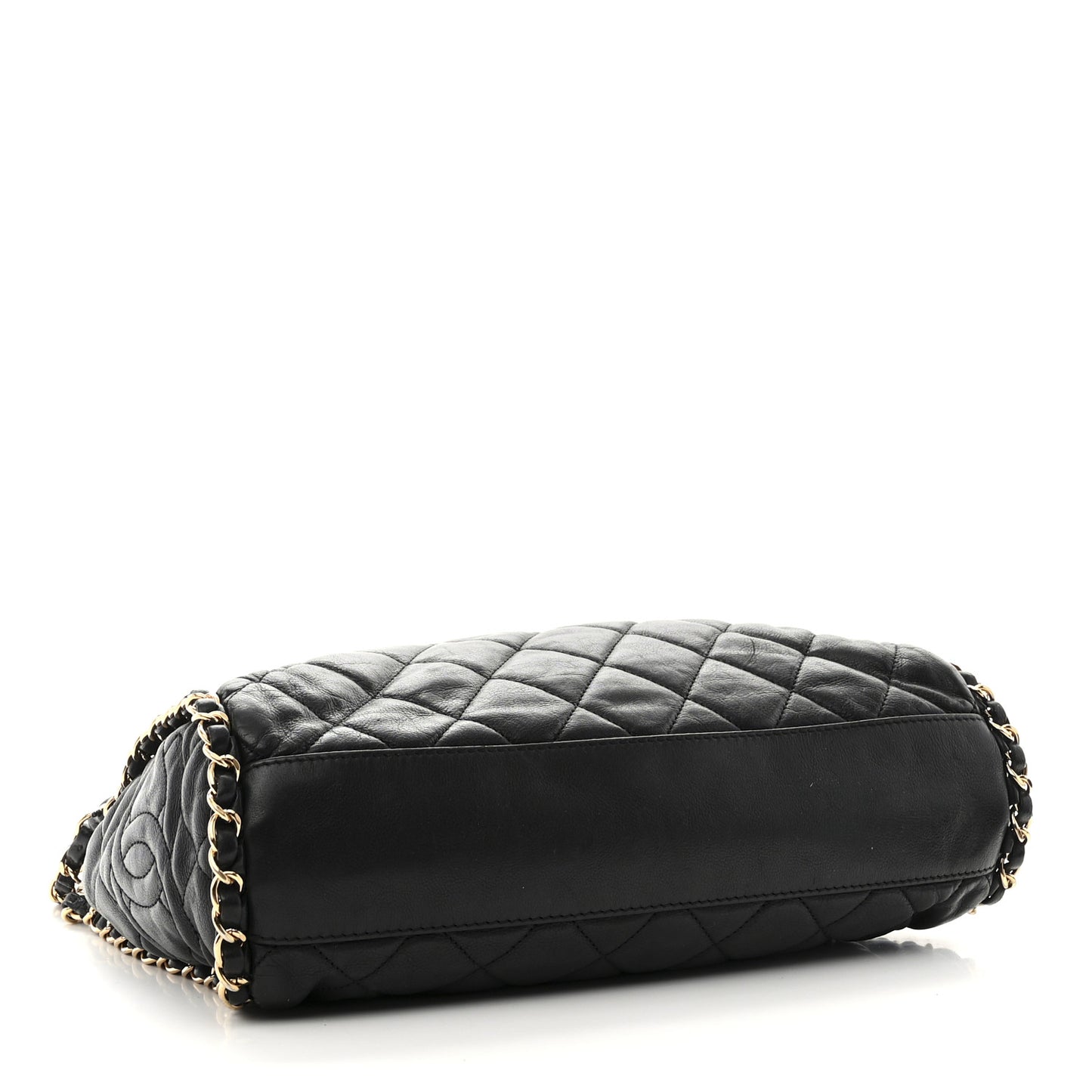 Calfskin Quilted Medium Chain Me Hobo Black
