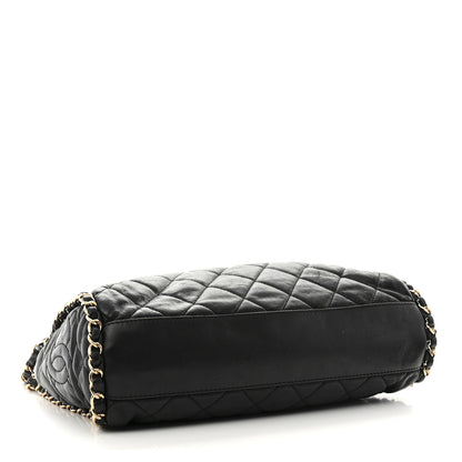 Chanel Calfskin Quilted Medium Chain Me Hobo Black 4 of 10