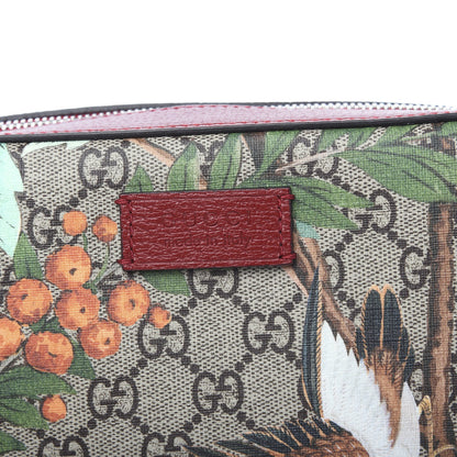 Gucci GG Supreme Monogram Tian Web Camera Bag Beige Multicolor Red 9 of 10