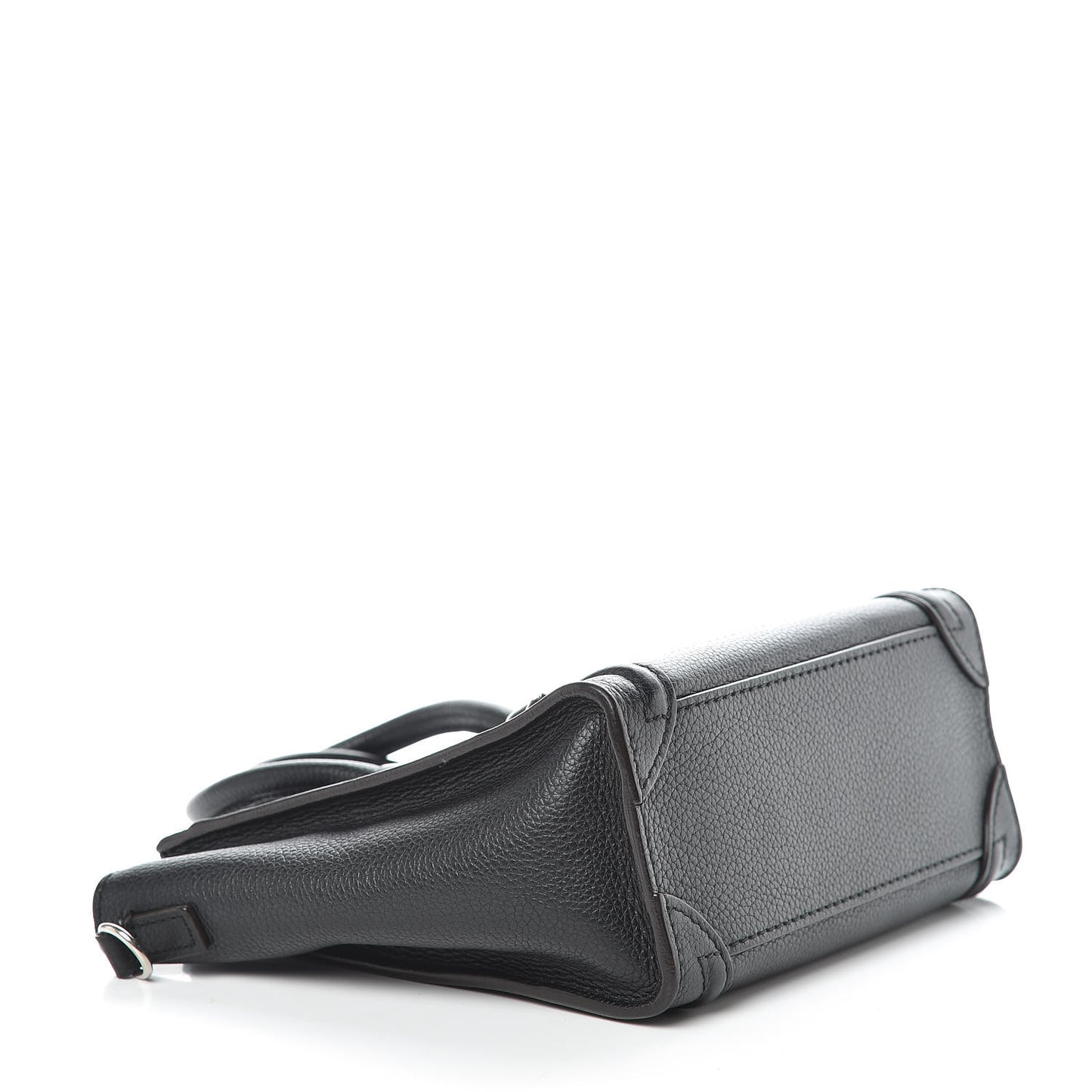 Drummed Calfskin Nano Luggage Black