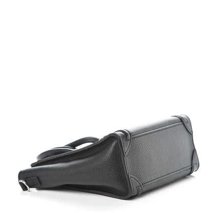 Celine Drummed Calfskin Nano Luggage Black 4 of 8