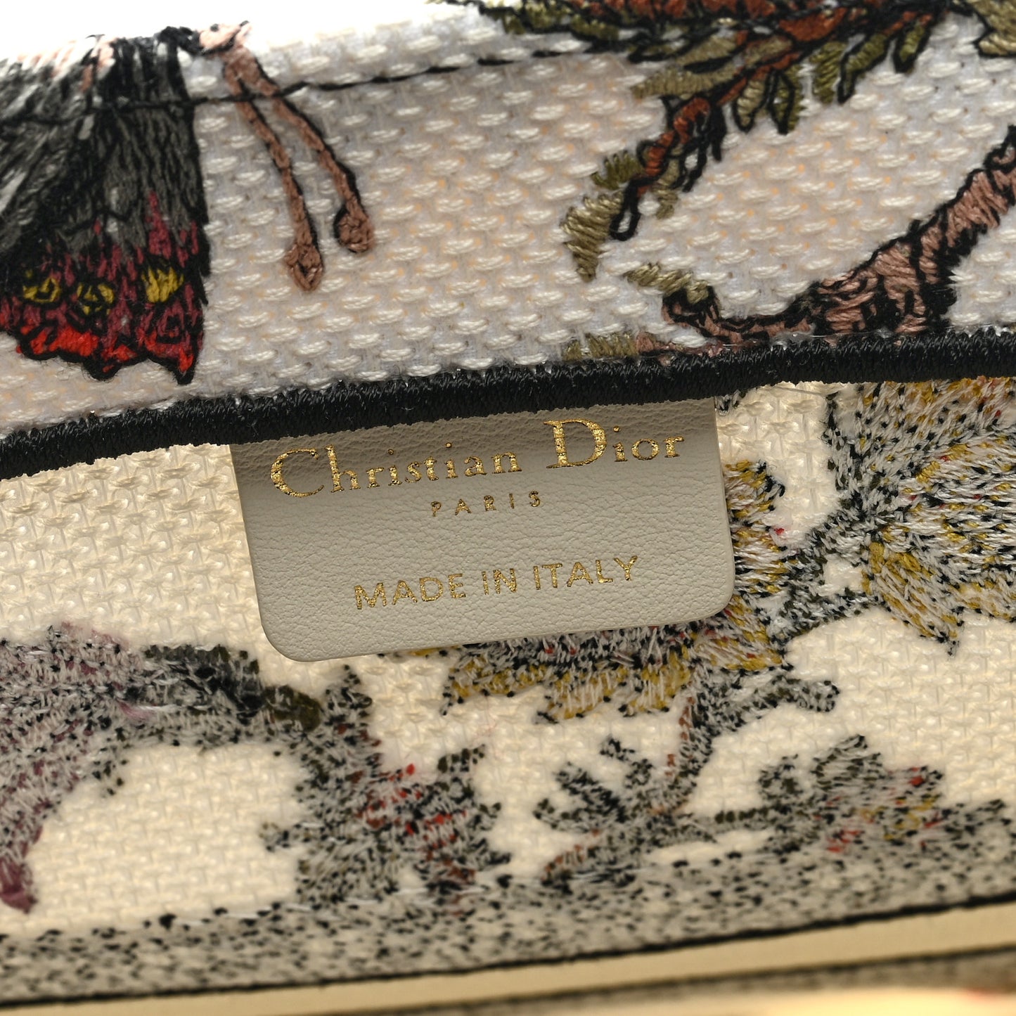 Canvas Jardin Botanique Embroidered Medium Book Tote Multicolor