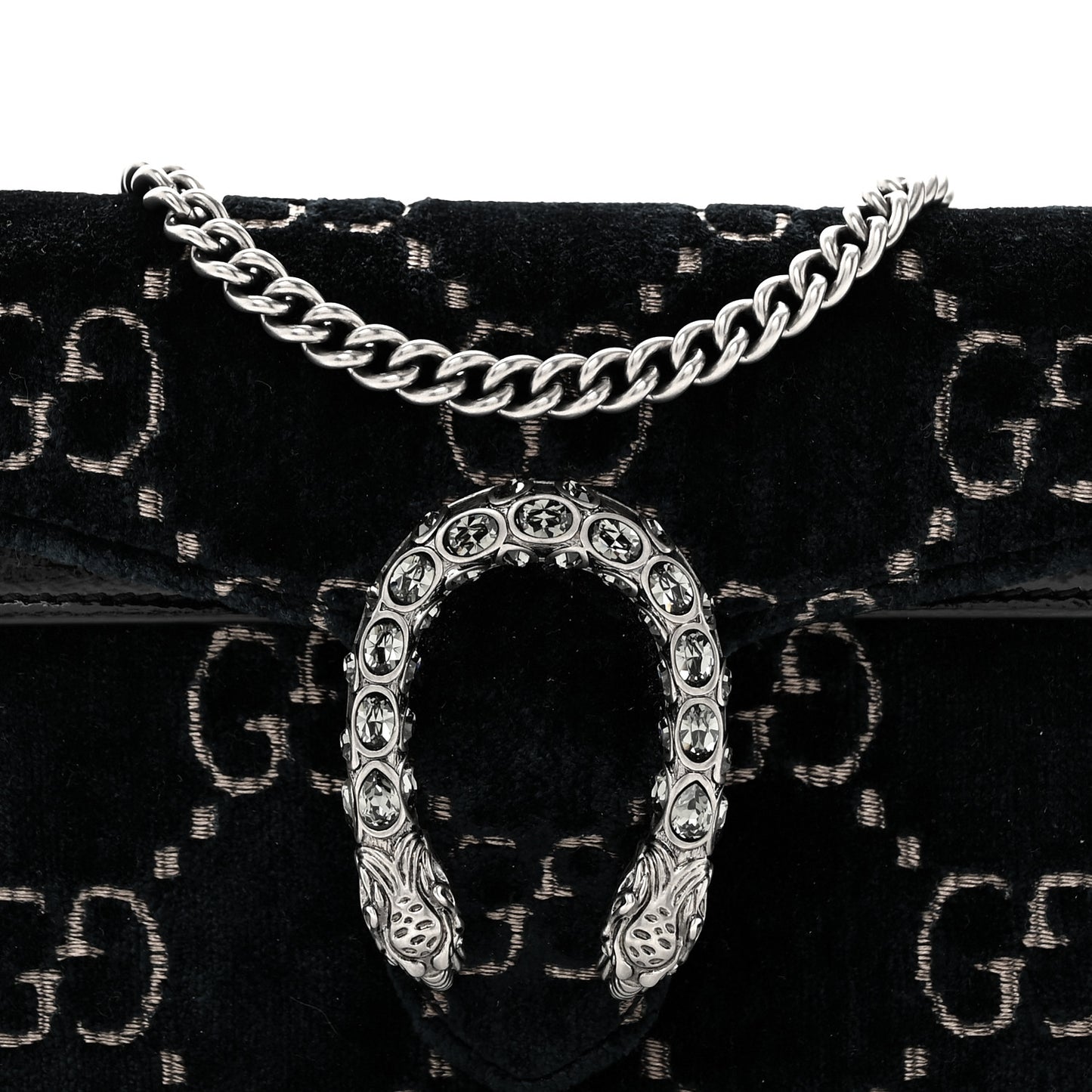 Velvet GG Monogram Super Mini Dionysus Shoulder Bag Blue Beige Black