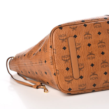 MCM Visetos Large Liz Reversible Shopper Tote Cognac 11 of 16