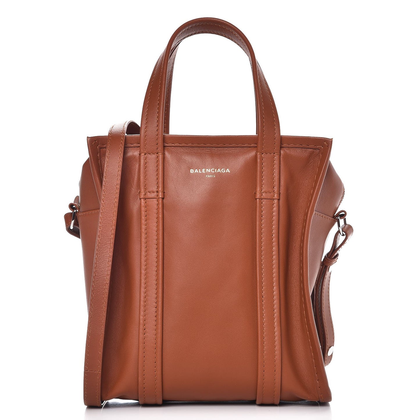 Agneau XS Bazar Shopper Tote Marron Fauve