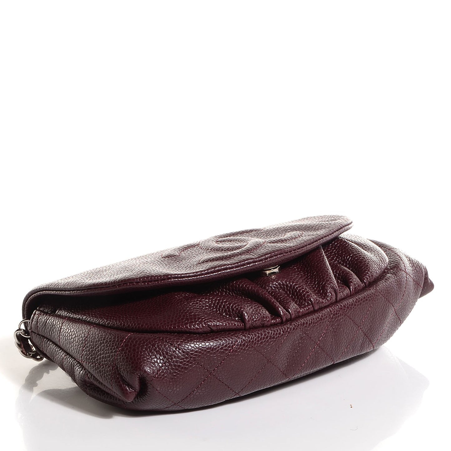 Caviar Half Moon Wallet On Chain WOC Bordeaux