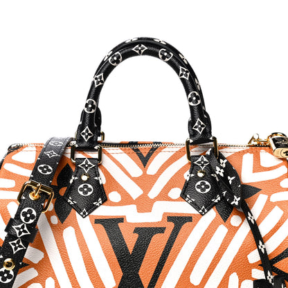 Louis Vuitton Monogram Giant Crafty Speedy Bandouliere 25 Creme Caramel 8 of 13