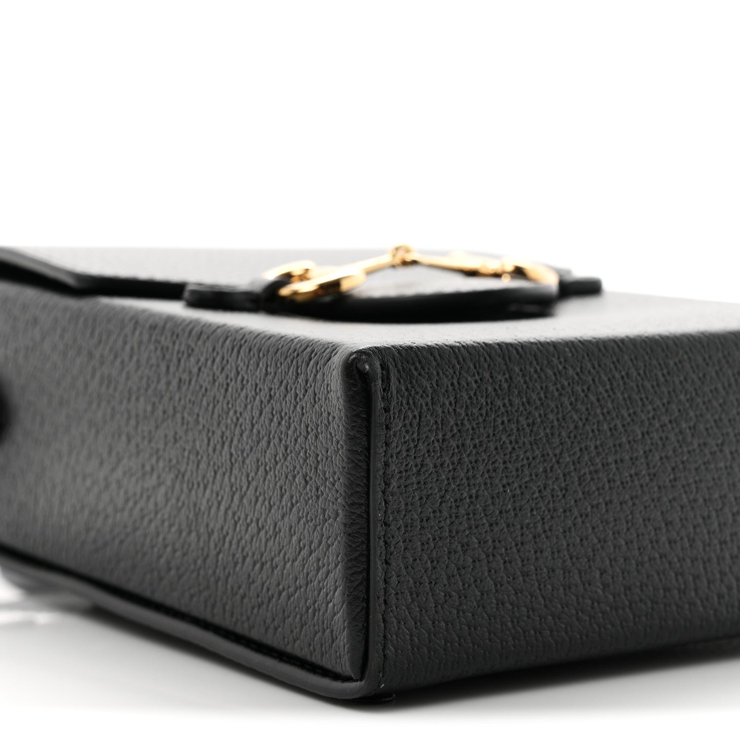 Dollar Calfskin Vertical Horsebit 1955 Crossbody Bag Black