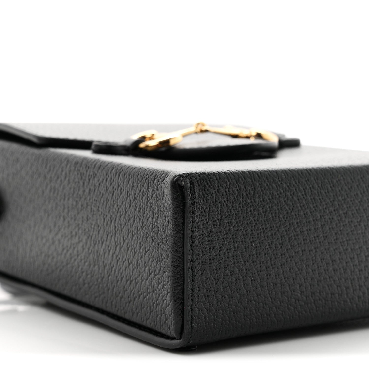 Gucci Dollar Calfskin Vertical Horsebit 1955 Crossbody Bag Black 8 of 9