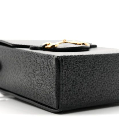 Gucci Dollar Calfskin Vertical Horsebit 1955 Crossbody Bag Black 8 of 9