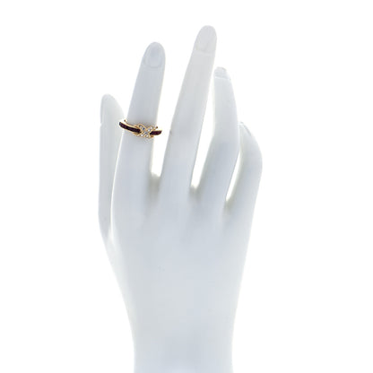 Tiffany 18K Yellow Gold Diamond Ruby X Ring 50 5.5 2 of 5