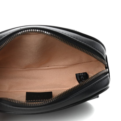 Gucci Calfskin Matelasse GG Marmont Belt Bag 85 34 Black 5 of 16