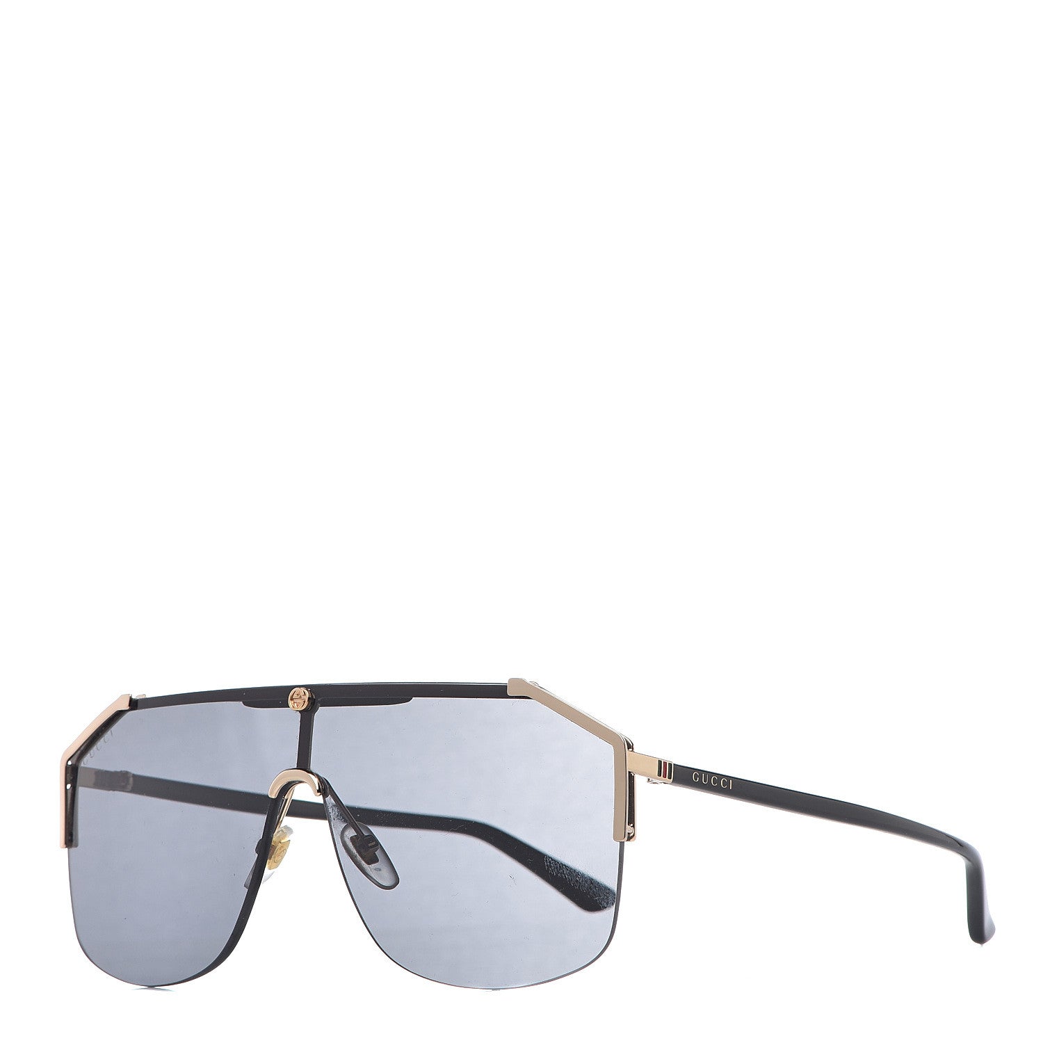 Gucci Metal Rimless Square Sunglasses GG0291S Blue Gold 1 of 7