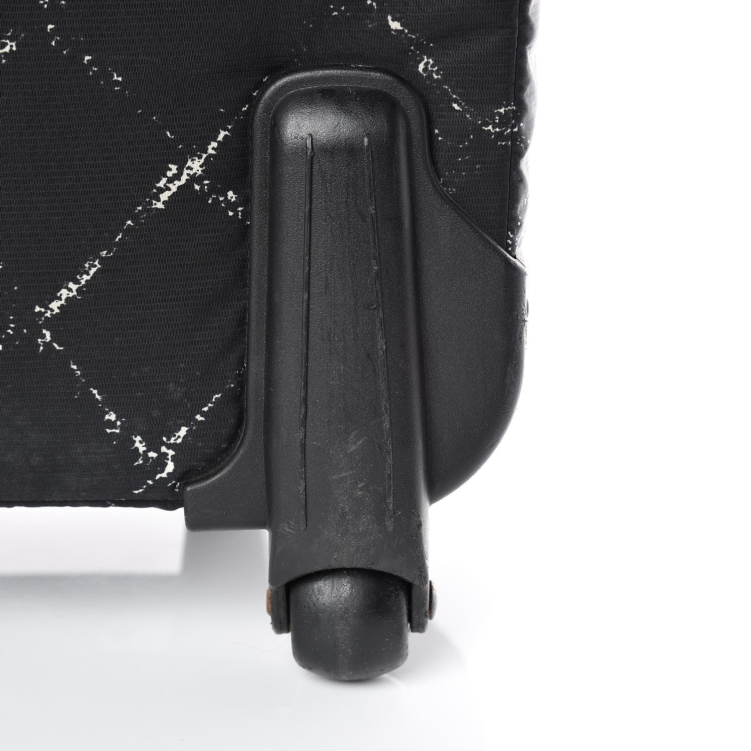 Chanel Nylon Travel Trolley Rolling Luggage Black 22 of 27
