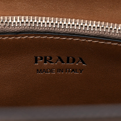 Prada Saffiano Cuir Calfskin Small Monochrome Top Handle Tote Quarzo Mordo 5 of 7