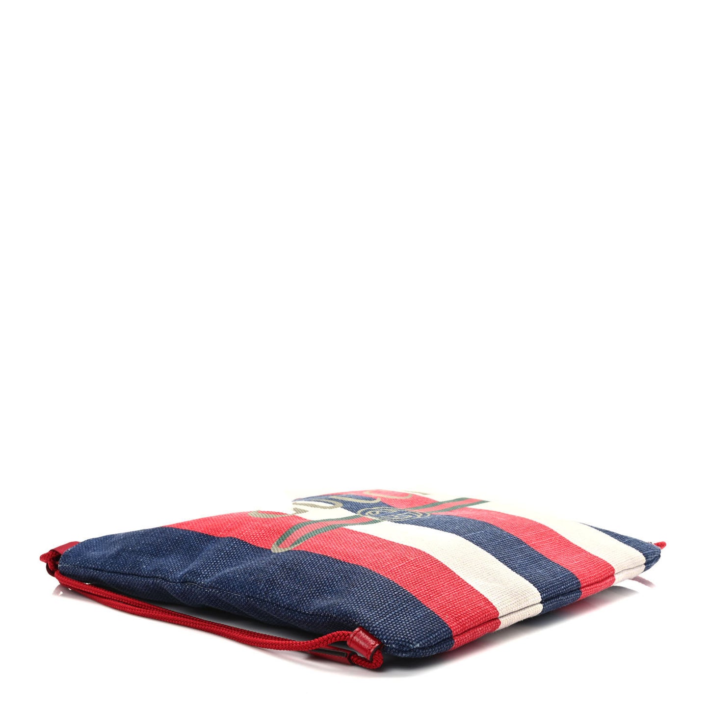 Canvas Logo Sylvie Stripe Drawstring Backpack Red