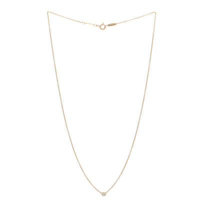 Tiffany 18K Yellow Gold Diamond .05ct Elsa Peretti Diamonds by the Yard Pendant Necklace 3 of 4