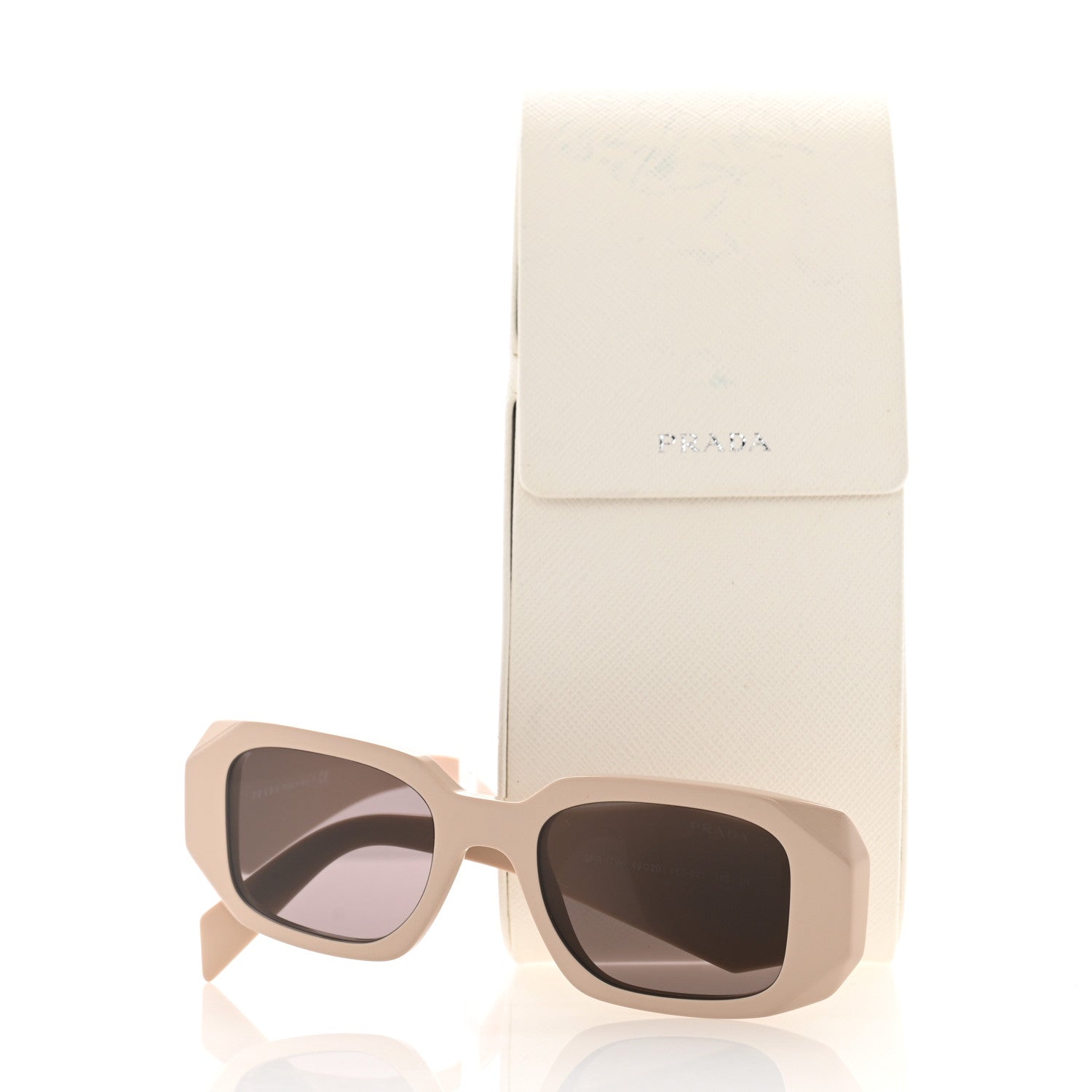 Prada Acetate Symbole Sunglasses SPR 17W Plum Beige 8 of 8