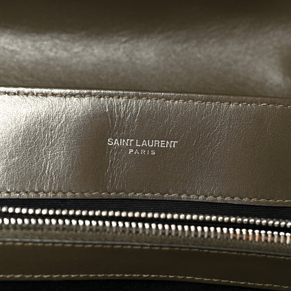 Saint Laurent Calfskin Y Quilted Monogram Medium Loulou Chain Satchel Kaki Fonce 6 of 11